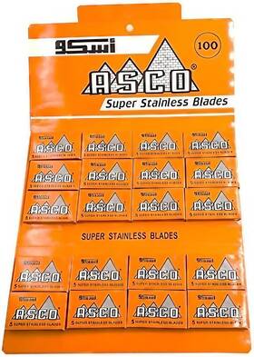 Asco 313046827839 100 Super Stainless Double Edge Safety Razor Blades