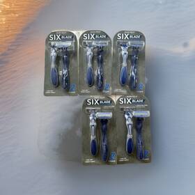 5bld-2019 Assured Dsfty Six Edge Superior Quality Disposable Shaving Razor Twin Pack