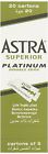 Astra 100 Double Edge Razor Blades Stainles Steel Barber Straight Mens Cut Razer 883887205580