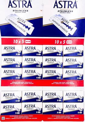 Astra 3014260436506 Stainless Double Edge Razor Blades 100 Pieces
