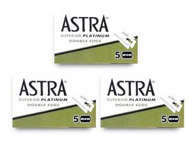3443076 Astra Superior Platinum Double Edge Safety Razor Blades 15 Count Shaving