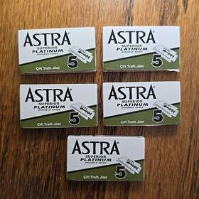 Astra 909869614165 New Superior Platinum Set Of 5 Pack Double Edge Blades