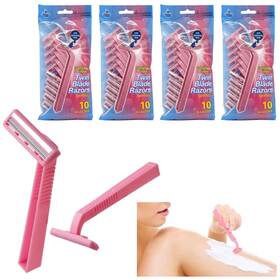 Atb 795735234952 40pcs Womens Disposable Razors Twin Blade Hair Removal Trimmer Shaver Pink New