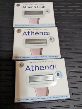 Athena Club 810077123102 Razor Blade Refill 4 Count Pack Of 3 Total 12 Blades