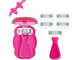 Athena Club 810077123508 Womens Mini Travel Razor Shave Kit Super Pink