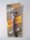 4740012017 Atra Plus Gillette 1 Razor Cartridges Shaver Vintage Pivoting Head New