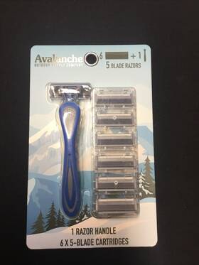 Avalanche Outdoor Supply Company 890808292679 1 Razor Handle 6 X 5 Blade Cartridges Aloe Vera