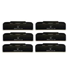 Bakblade 3264375475475 1.0 Back Hair Shaver Refill Cartridges 4in Razor Blades 6 Pack