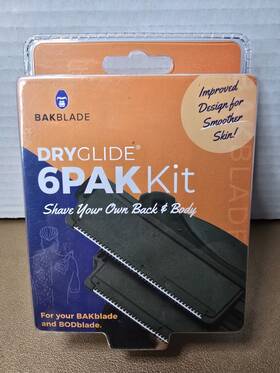 Bakblade 445022062088 2.0 Dryglide 6pak Kit Refill Cartridges - Back Hair And Body Shaver