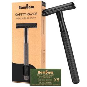Bambaw 407007650323 Safety Razor For Men With 5 Double Edge Blades Raz