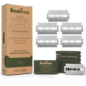 Bambaw 407007650460 Safety Razor Blades Swedish Steel Replacement 100 Pack - 18