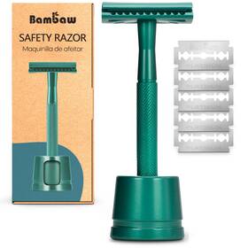 Bambaw 407007651177 Double Edge Close Comb Safety Razor With Stand Shaving For Men 5