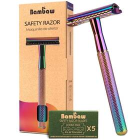 Bambaw 407007651221 Double Edge Safety With 5 Blades Women And Men S Shaving Reusa