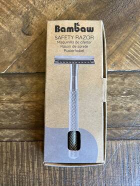 Bbw23 Bambaw Metal Safety Razor Silver Reduces Ingrown Hair /smooth Shave 5 Blades