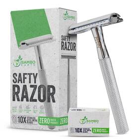 0w-8asl-q1kc Bamboearth Double Edge Safety Razor - Single Shaving Metal Razors With 10 Platinum Coate