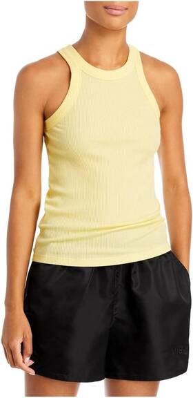 Ba0s066nm-r Bandier X Wsly Rivington Ribbed Tank X-small Sunshine