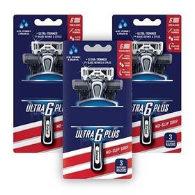 576453765 Barbasol Ultra 6 Plus Premium Disposable Razor Value Pack Bundle 3 Packs/9 Total Razors