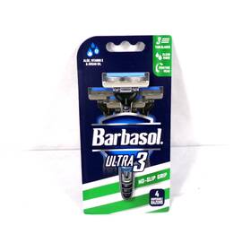 B10341 Barbasol Razor Shaver Disposable Premium Ultra 3 Comfort Pivot Head 4 Razors