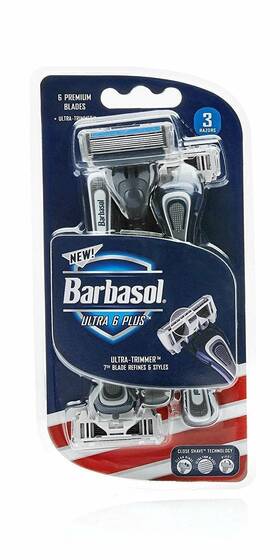 B10631 Barbasol Razor Trimer Ultra 6 Plus Disposable Premium Pivot Head 3 Ct Pack Of 2