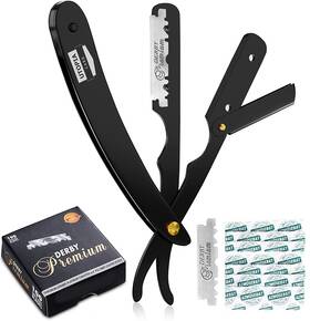 Uc0081 Barber Straight Edge Razor Professional Safety With 100-pack Derby Blades