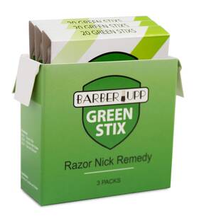 Dpusa004830 Barberupp Styptic Stick Shave Accessories Green Stix 3 Pack Stops Bleeding For Razor Ni