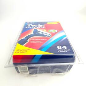 4545 Barkley & Jensen Berkley Twin Blade Plus Razors Count 64 Lubricating Strip Blue Usa Seller