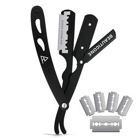Br-101 Beauticone Straight Razors For Men Edge Razor Standard Black