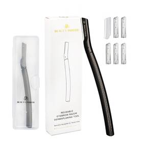 Beauty Power 445015121198 Eyebrow Razor With 6 Blades And Travel Case Face Razors For Women Men