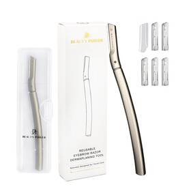 Beauty Power 445043951989 Eyebrow Razor With 6 Blades And Travel Case Face Razors For Women Men