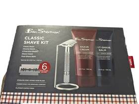 Ben Sherman 849525077469 Classic Shave Kit - Razor And Stand Cream Balm 6 Blades