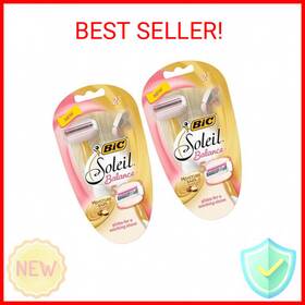 01712005 Bic Soleil Balance Razor For Women - Moisture Bars With Shea Butter 2 Count Ra