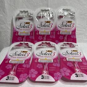 Bic 0703300728851 6x Soleil 3 Simply Simplement Blade Disposable Razors Shave 18