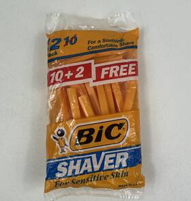 Bic 070330701755 Vtg 1990 S Shaver Disposable Razors 12 Pack 10 2 Sensitive Skin 1994 Tv Prop