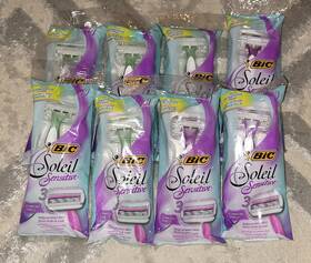 Bic 070330732124 8 Soleil Sensitive 3-blade Disposable Razors Comfort Shield Individual