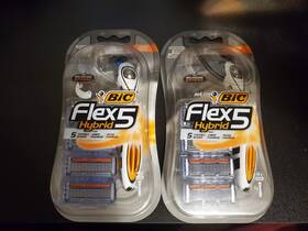 Bic 070330742192 2 Pack Flex 5 Hybrid Mens 5-blade Disposable Razor 1 Handle