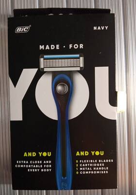 Bic 070330743342 You By Shaving Set Razor Blades For Every Body Unisex With 2 Cartridges J41