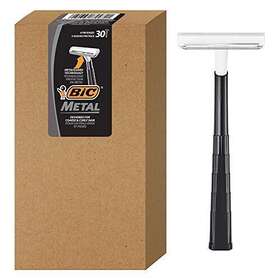 Bic 070330744721 Metal Mens Disposable Shaving Razors Single Blade 30 Count 6 Packs Of 5 R