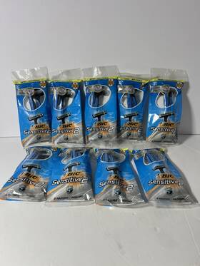 Bic 070330746787 Sensitive 2 Blade Razors Shavers Aloe Per Pack 18 Total New