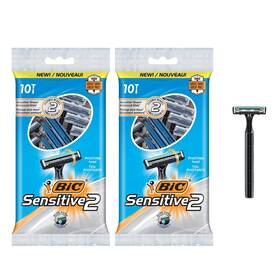 Bic 070330746992 Sensitive 2 Mens Disposable Razor Two Blade Pack Of 20 Razors For A Sooth
