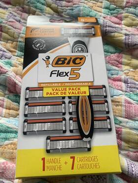 Bic 070330748163 Flex 5 Refillable Razors Blade Ultra Close Shave Value Pack 1 7