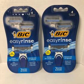 Bic 070330749054 Easy Rinse Anti-clogging Mens Disposable Razors 2 Count - Lot Of