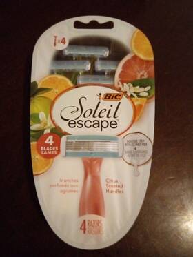 Y140 Bic 070330749153 Soleil Escape Citrus 4-blade Womens Disposable Razors - 4ct