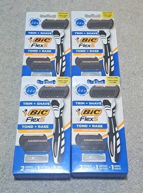 Bic 070330753051 Lot Of 4 Razors Flex 5 Trim And Shave Face Body Grooming Kit