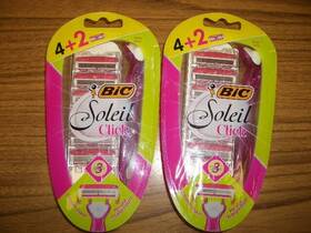 Bic 086123220737 2 Packs Simply Soleil Click Women S Razor Handle 6 Refill Cartridges In Ea