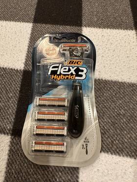 Bic 086123273504 Flex 3 Hybrid Mens Triple-blade Razors Pack With 1 Handle 4 Refills New