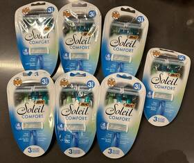 Bic 154639889858 7 Pack Soleil Comfort Disposable Razors/women Sensitive Skin - 3 Razors Each