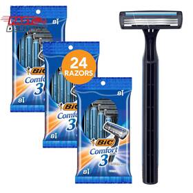 Bic 313021770785 Comfort 3 Disposable Razors Long-lasting 3-blade For Men Perfect Ra