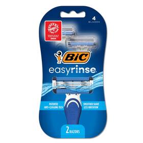Bic 313056099011 Easyrinse Men S Disposable Razors 4 Blade Anti-clog 2 Pack