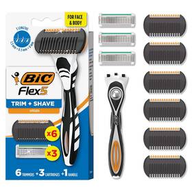 Bic 313112315369 Flex 5 Trim And Shave Men S Grooming Kit Handle 3 Cartridges