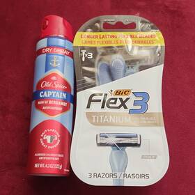 434137005 Bic Flex 3 Titanium Razor Blades Plastic Handle Men Cartridges
